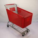 Large Capacity 175L Plastic Shopping Carts Multiple Use Supermarket Trolley