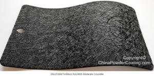 China White Black Crocodile Pattern Powder Coating Powder Paint Big Texture Structured factory