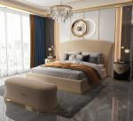 Modern Luxury Bedroom Furniture Set 2.4x2.3m Queen Italian Gold King Size Beds