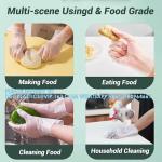 Compostable Food Prep Disposable Gloves Restaurant Grade Safe For Cooking