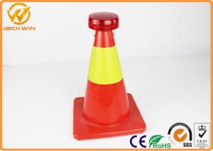 China Anti Theif Traffic Safety Cones Mini LED Warning Light Powered by Solar Batteries factory
