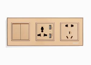 China Unique Brass Switches And Sockets Wall Switch For Apartment / Villa factory