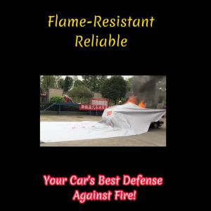China Car Fire Blanket Large Electric Vehicle Fireproof Fibreglass Blanket factory