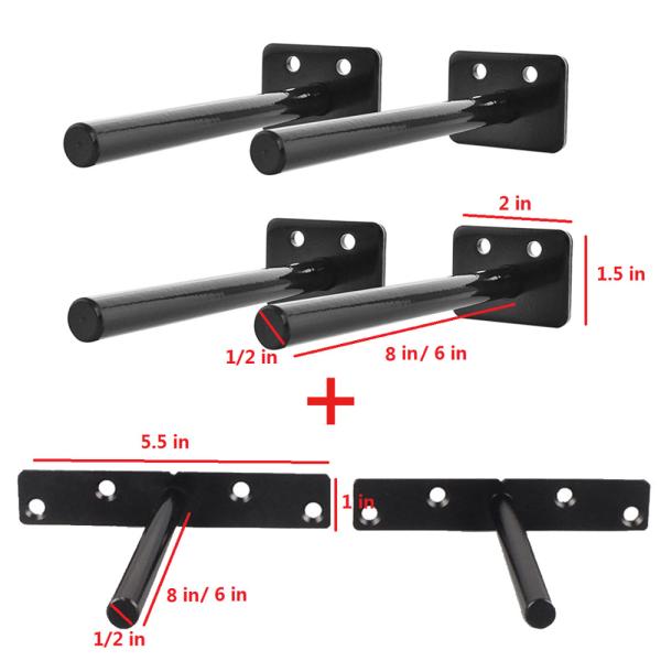 China Sturdy and Durable Metal Support Steel Side Mount Slatwall Shelf Bracket for Shelves factory