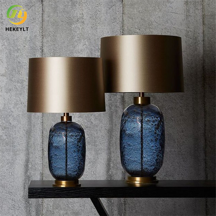 38*68cm Glass Bedside Lamp Light Luxury Decoration Living Room Hotel