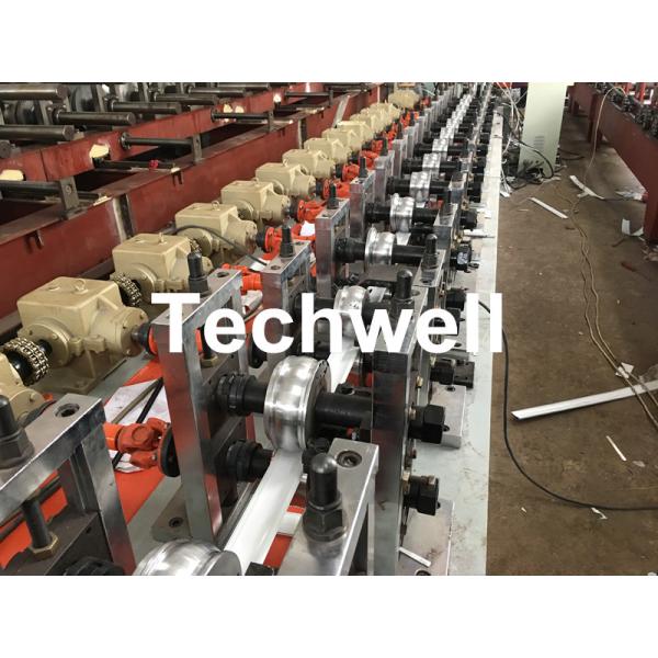 PLC Frequency Control PU Foam Roller Shutter Slat Machine With Guiding Column