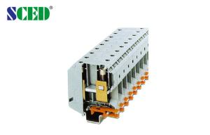 China 25.0mm , AWG 2 - 4 / 0 , Din Rail Terminal Blocks With Right Angle Wire Inlet factory