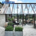 Prefabricated Large Garden Greenhouse Curved Gazebo Single Slope roof
