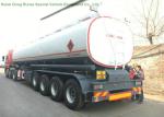 52m3 Fuel Tanker Semi Trailer 3 Axles 4 Compartments For Diesel ,Oil , Gasoline,
