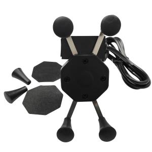 China Multi Function Motorcycle Mobile Phone Mount , 5v 2.5A 360D Iphone Holder For Motorcycle factory