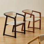 Customizable Rubber Wood Dining Chair for Restaurant Modern Design and Durable