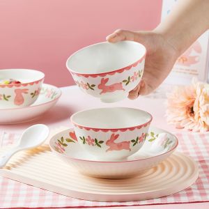 Custom Ceramic Dinnerware Microwave Dishwasher Safe Compliant With FDA