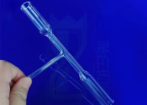 China Fused Chemical Burner Quartz Test Tube Double Wall Science Lab Glassware factory