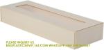 9 OZ Compostable Food Containers, 100 Rectangle Wooden Bento Boxes-With Window