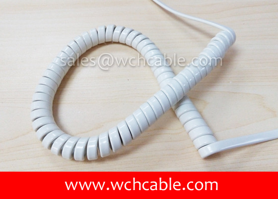UL Spiral Cable, AWM Style UL20878 22AWG 4C FT2 105°C 600V, PVC / TPE