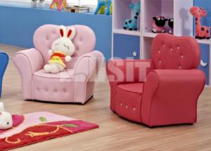 China Princess Crown PVC Leather Childrens Sofa Chair No Assembly Required Top Grade factory