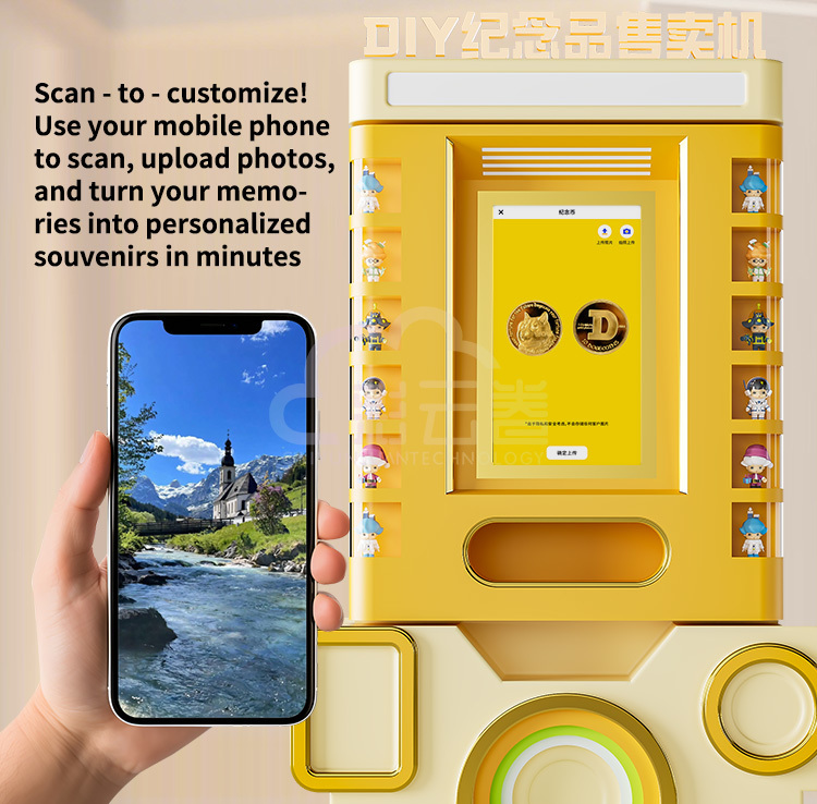 Museum DIY Commemorative Coin Vending Machine Automatic Self-Service Unmanned Badge Accepts Credit & Token Payments