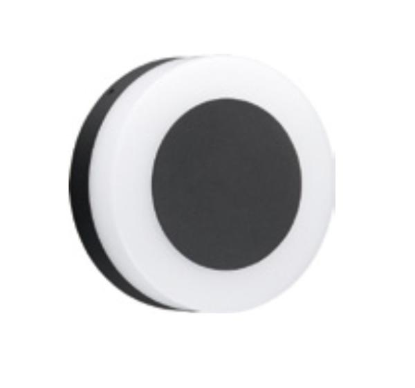 10W Bulkhead Exterior Wall Lights IP54 Black Bulkhead LED Outdoor Light Opal