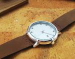 Quartz Mens Stainless Steel Watch / Leisure Mens Leather Strap Watches