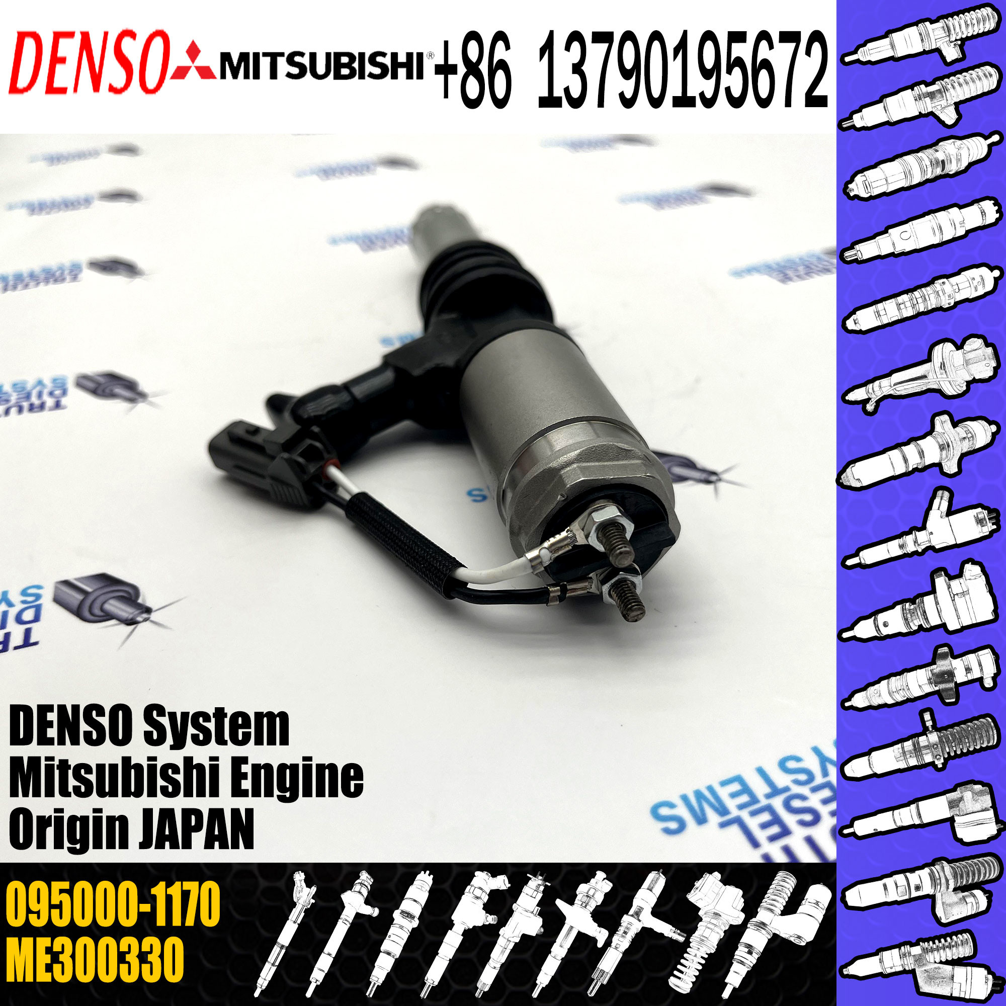 Injector 095000-0720 095000-0721 095000-0722 095000-1170 For MITSUBISHI ME300290 ME300330 6M60
