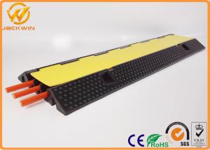 China 3 Channels Rubber Cable Protector Ramp Cord Cover 20 Ton Weight Capacity 1000 * 300 * 50 mm factory