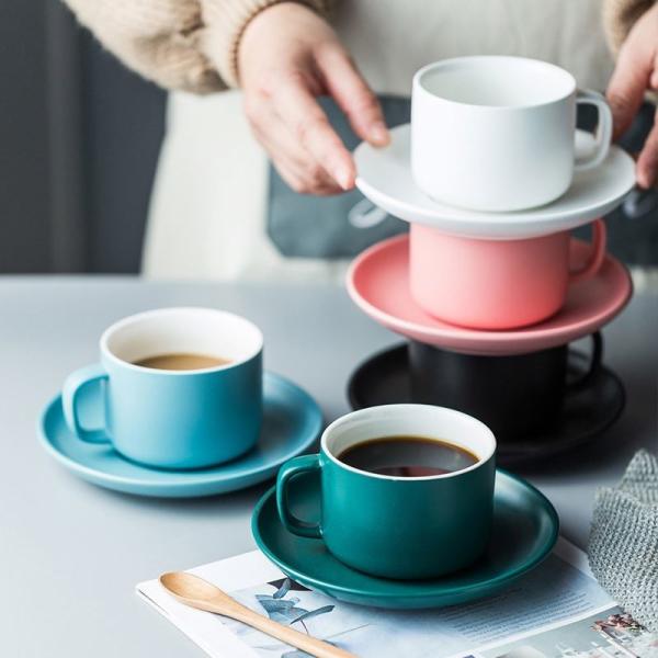 Colorful thick body new cappuccino cup and saucers ceramic coffee cup saucer