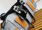 Saffiano Leather Apricot Luxury Brand Backpack With Multiple Pockets