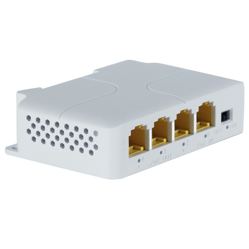 DIN Rail POE Repeater Extender 1In 3Out 100m POE Input:44~57V/30W, POE Output 25W IEEE802.3AF/AT