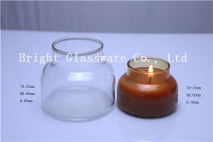 China machine pressed glass candle jar wholesale factory