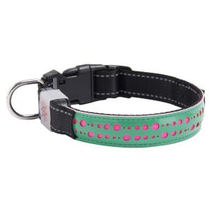 China Adjustable LED Dog Collar USB Rechargeable Customized For Dog Cat Night Safety factory
