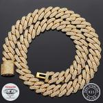 16 Inch Moissanite Hip Hop Chains 18 Inch 925 Sterling Silver Miami Cuban Link