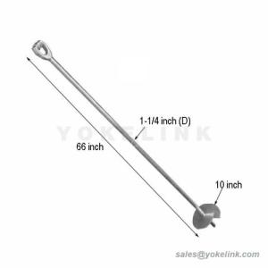 China 1-1/4'' Forged No-Wrench Helix Earth Anchor factory