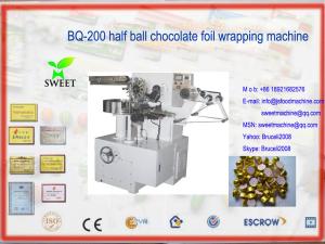 China BQ-200 half ball chocolate foil wrapping machine factory
