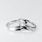 Special Circular Groove Design OEM 4g Simple Couple Rings Gold