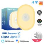 Oval Tuya Pir Sensor Night Light Bathroom Motion Sensor Night Light