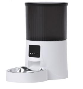 China Smart Ceramic Automatic Cat Feeders Double Raised With Camera factory