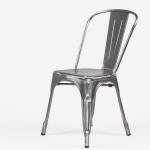 Vintage Stackable Metal Restaurant Chairs Nickel Iron Metal Cafe Eco - friendly