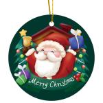 Customize Ceramic Anniversary Gift , Ceramic Hanging Ornaments UV Printing