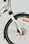 White 36V 250W Electric Urban Bike , 700C Electric Town Bikes Middle Motor