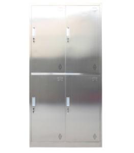 China Modern Changing Room Medicine Display Cabinet , 4 Door Double Tiers Staff Room Lockers factory