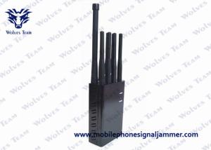 China 3600mA/h Battery Handheld Cell Phone Jammer , GPS Tracker Blocker L1 L2 L5 factory