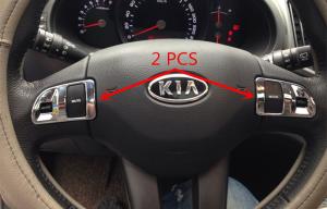 China Custom Auto Interior Trim Parts Chrome ABS Steering Wheel Trim for KIA Sportage R 2014 factory
