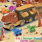 Friction Power Carrier Truck Pull Back Dino Car Dinosaur Car Toy for Kids and