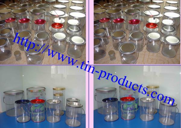 Wholesale High Quality Tin Pail PET Window Box Plastic box, PVC BOX, PET BOX,