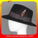 5880477 Sun Accessory customized winner fashion 100% wool felt fedora hats,