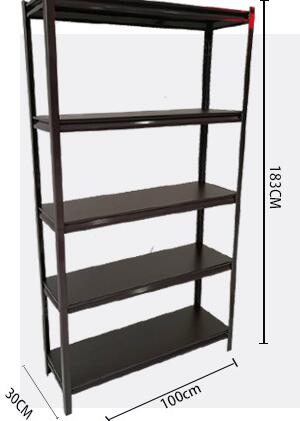 Inner Gourd Hole Boltless Shelving Rack in Black for Spare Parts Assembly Line 
