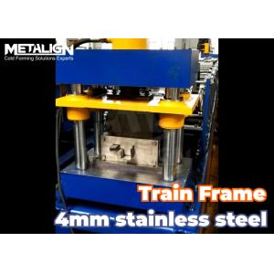 China 4mm Stainless Steel Train Frame Automotive Roll Forming Machine Production Line With Hydraulic Punching And Roll Forming factory