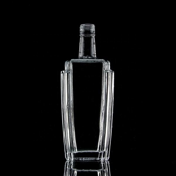 500ml 700ml 750ml Flint Glass Bottle for Champagne Gin Rum Transparent and
