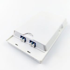 China 2 Cores LC UPC Plastic Fiber Optic Faceplate Socket Panel for FTTH White/Gray Color factory