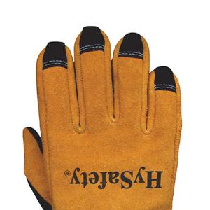 China High Heat Resistance Firefighter Work Gloves 3D Shape Wristlet Cuff NFPA 1971 factory